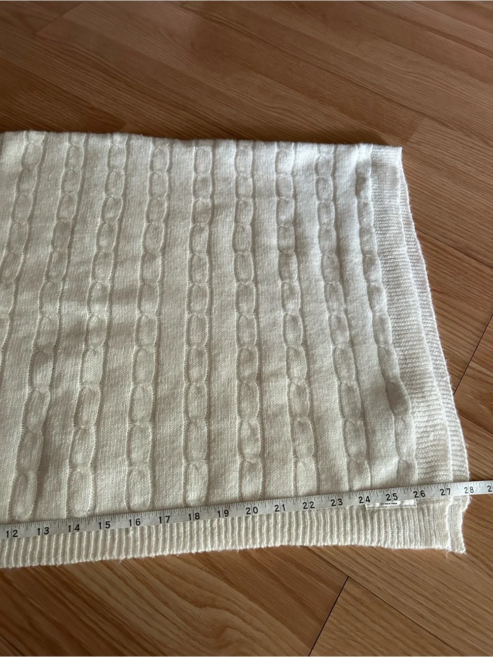 Bonbini New York Ivory Cable Knit Baby Blanket 0-6 months